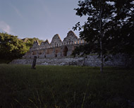 House of the Doves at Uxmal Ruins - uxmal mayan ruins,uxmal mayan temple,mayan temple pictures,mayan ruins photos
